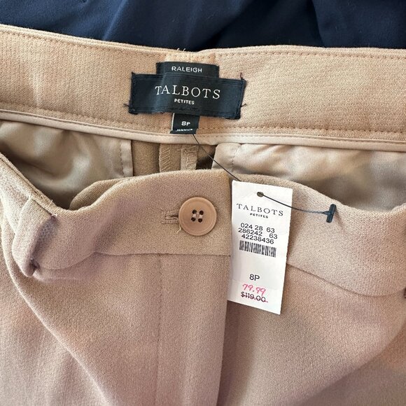 Talbots Raleigh Light Tan Slacks with Pockets NWT - Picture 5 of 6